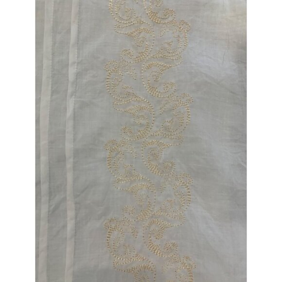 Empra White Linen Embroidered Button Up Shirt Size XL - Picture 7 of 13